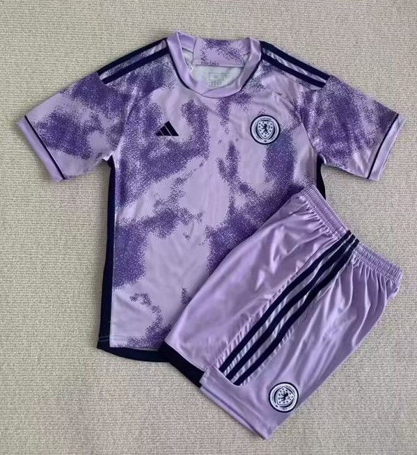 Kids-Scotland 2023 Away Purple Soccer Jersey